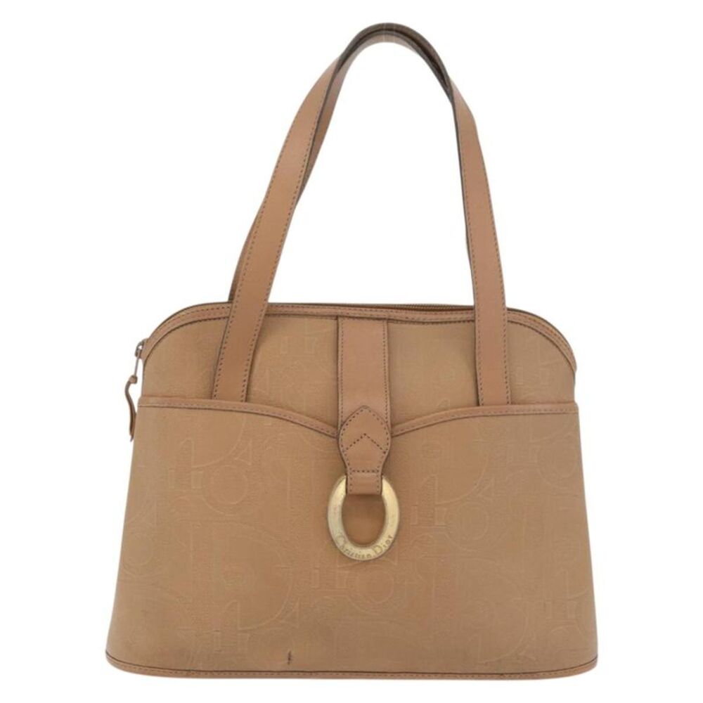 Christian Dior Vintage Trotter Canvas Beige Canvas Handbag